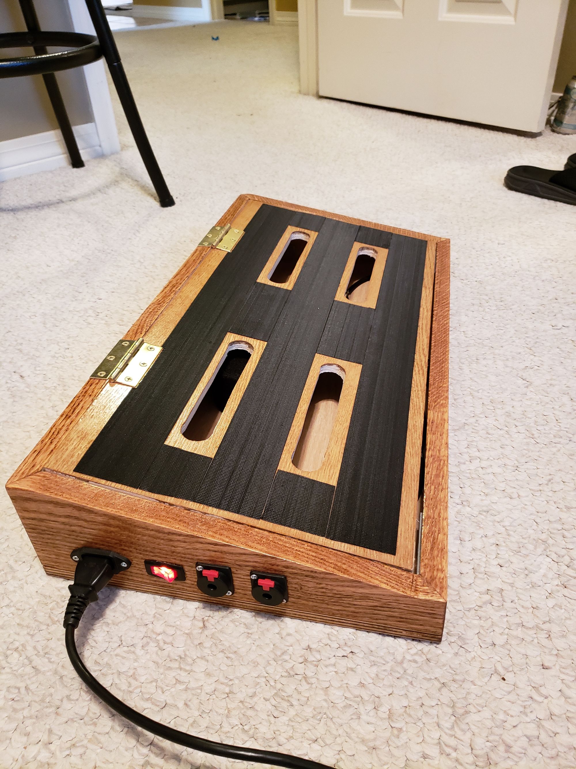 diy wood pedalboard