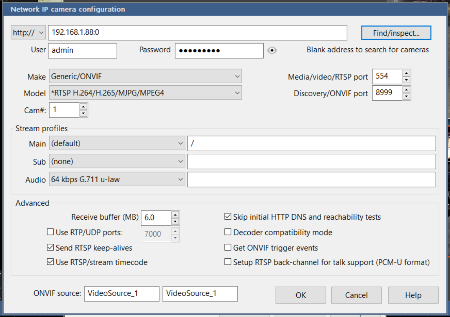 blue iris code to change profiles